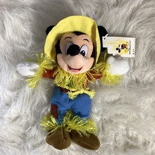 Disney World 8" Mini Bean Bag Plush Scarecrow Mickey Mouse New with Tags 93