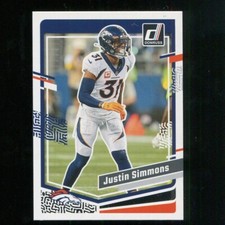 2023 Panini Donruss Football Justin Simmons Base #91 Denver Broncos
