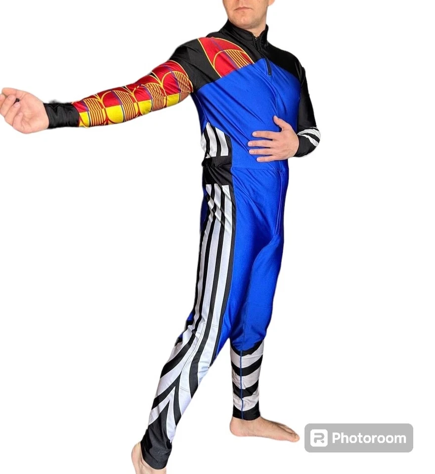 Rare Vintage ADIDAS WINSPEED Cycling Suite Body Costume Winter Patch Logo L - Image 4 of 4