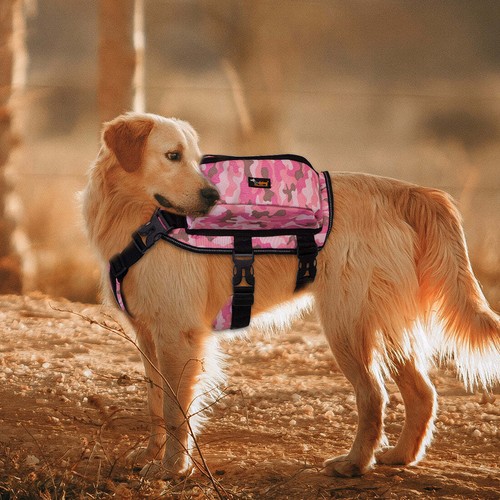 Ondoing Dog Backpack Harness Pet Carrier Saddle Bag Reflective