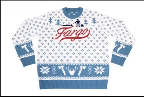 FARGO Ugly Knit Sweater Mondo Middle of Beyond OOP Rare Promo Christmas Large FX - Picture 5 of 6