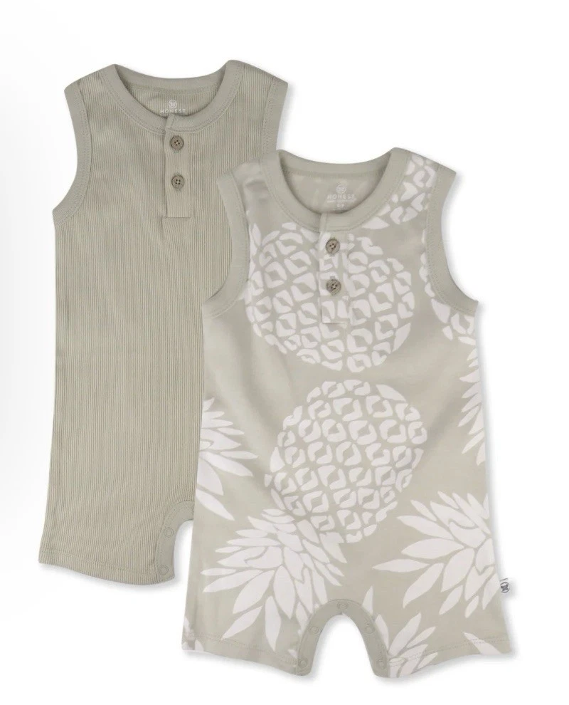 Honest Baby Clothing Organic Cotton Jumpsuit Romper Set 0-3months