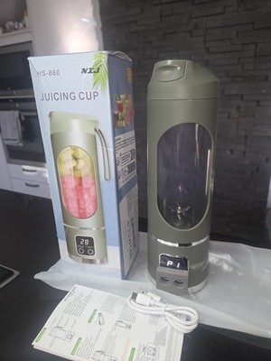 Digitalanzeige Tragbarer Mixer 450ML Mini Saftmixer USB Mixer Entsafter Becher