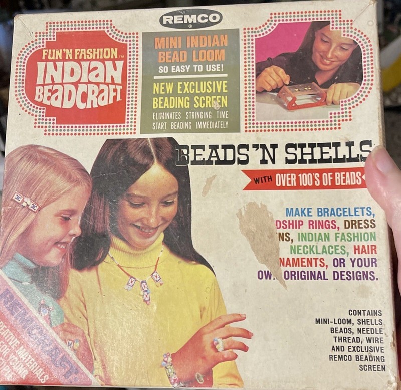 Reno Mini Indian Bead Loom Kit Vintage In Box Style 5403 Great Condition Foe Age