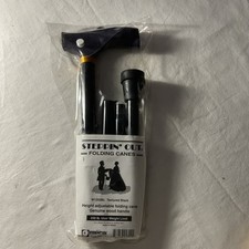 Drive Medical Lightweight Adjustable Folding Cane with T Handle - Black