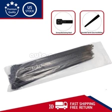 NEW 100x Black Cable Zip Ties Heavy Duty UV Resistant 3.6mm x 12 inches US