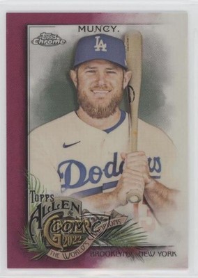 2022 Topps Allen & Ginter Chrome Magenta Refractor 129/199 Max Muncy #121 n0c