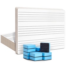 12 Pack Music Staff Whiteboards with Erasers, Dry Erase Lapboards, 9 x 12 In