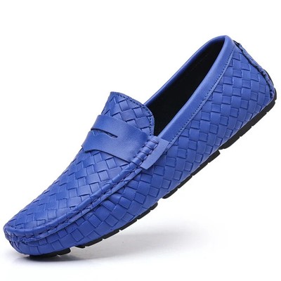 Men New Handmade Loafers Fashion Moccasins PU Leather Shoes Flat Travel Sneakers