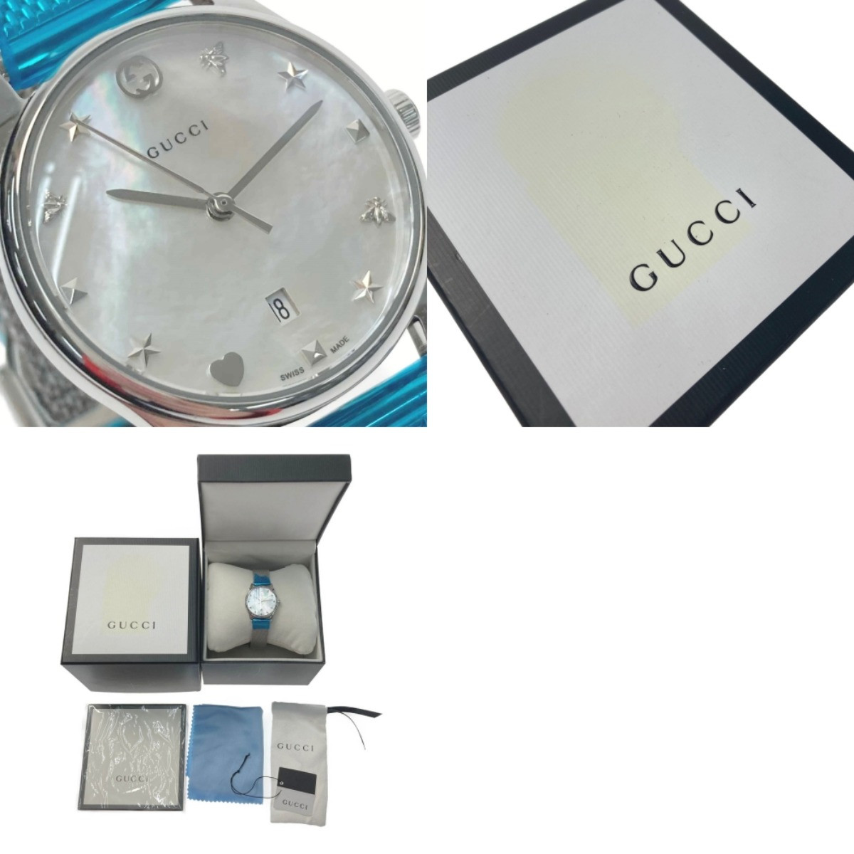 【GUCCI】腕時計 レディース ジャンク品 GUCCI グッチ レディース 腕時計 シェリーライン クオーツ