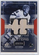 2025 Upper Deck SP Game Used NHL Masters Rookies 38/299 Luca Cagnoni #NM-66 19lz