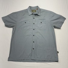 Howler Bros Shirt Mens L Gray Stretch Cotton Pockets Short Sleeve Camp