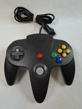 Official OEM Black & Gray Nintendo 64/N64 Controller - NUS-005 - Rebuilt Stick!