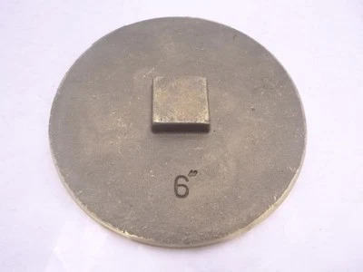 Jones Stephens 6" Raised Head Cleanout Plug P50600 Brass w/ IPS Threads