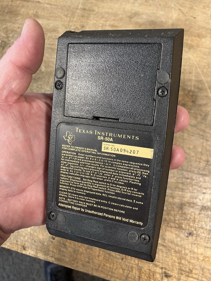 Calculatrice Texas Instrments SR-50 Calculatrice Vintage