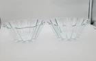 Vtg. PYREX France Fluted Clear Glass Jello Mold Bowl 8” 823 A & 823 H Set of 2