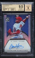 2016 Panini Donruss Optic Blue 11/50 Carlos Martinez BGS 9.5 GEM MINT Auto ex0