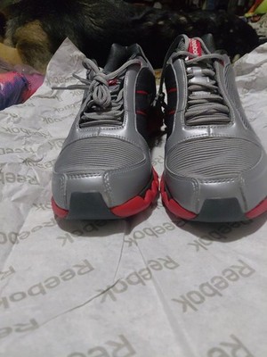 ZIGLITE RUN SIZE 9.5 M  GREY/ SILVER/ GRAVEL/ RED  J90824  REEBOK