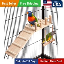 Bird Playground Birdcage Playstand Pet Bird Perch Platform Stand Parrot Play