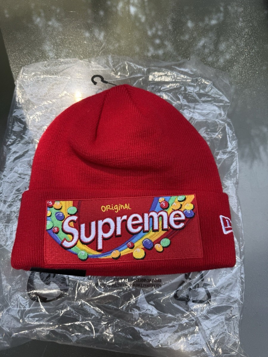 NWT Supreme Knit Beanie Skittles Red New Era | eBay