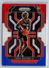 2021-22 Panini Prizm #291 Greg Brown III Red White and Blue