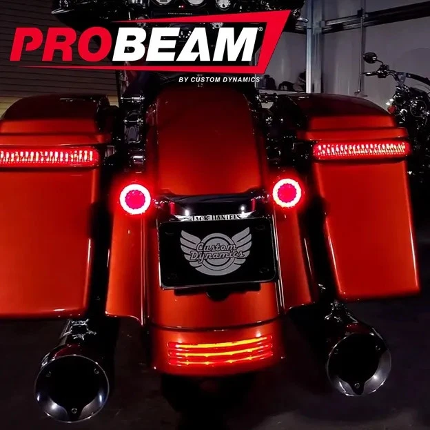 Custom Dynamics ProBeam Bullet Black Bezel Smoke Lens Rear Turn Signal 1157 I... - Image 2 of 2