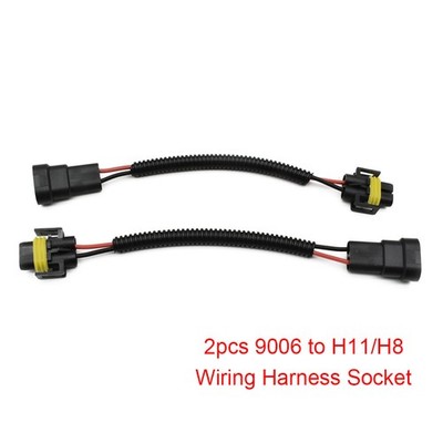 2PCS 9006 Glühlampe auf H8 H9 H11 Adapter für Scheinwerfer Nebelscheinwerfer