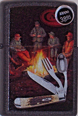 853428 Case XX Hobo Black Crackle NEW Windproof USA ZIPPO Oil