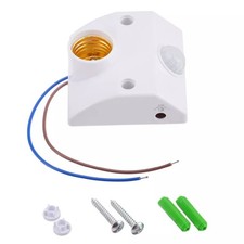 Auto Human Motion Sensor Detector Bulb Light Lamp Base Holder AC110-240V