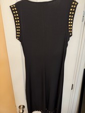 MICHAEL Michael Kors Brown Solid Studded Ruched Slit Sheath Midi Dress XS