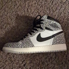 Nike Air Jordan 1 High Top Elephant Print Whi...