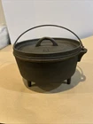 Vintage #8 Cast Iron Dutch Oven Bean Pot 3 Leg  Marked Made In USA CO H