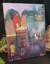 Richard Hubbard Original Oil Painting – "Hide and Seek", Unframed Canvas