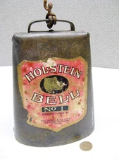 vintage HOLSTEIN BELL No. 1  - Steel Cow Bell - Great Tone !
