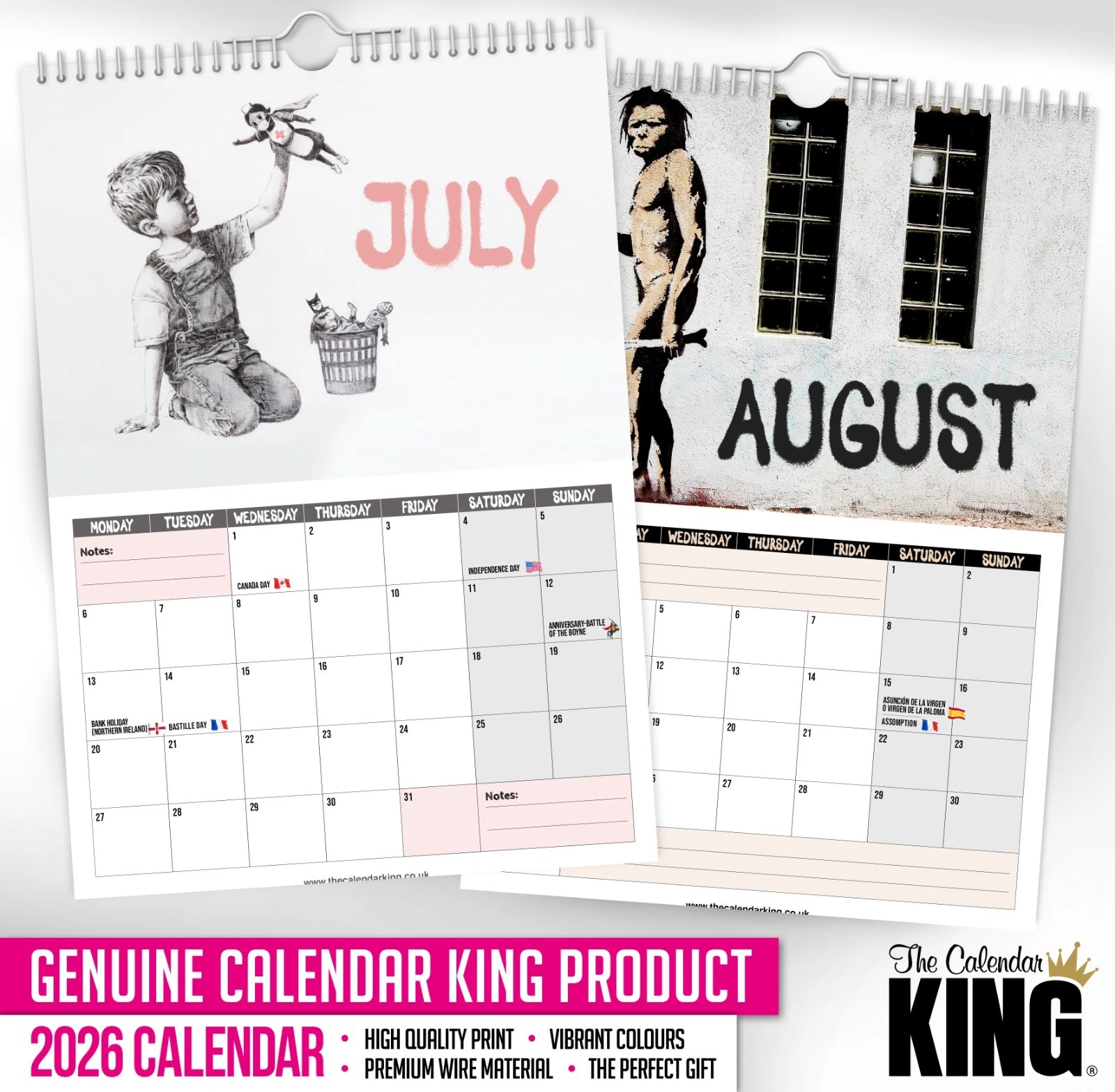 2026 Wall Calendar Banksy Art Creative Design Vertical Wall Calendar