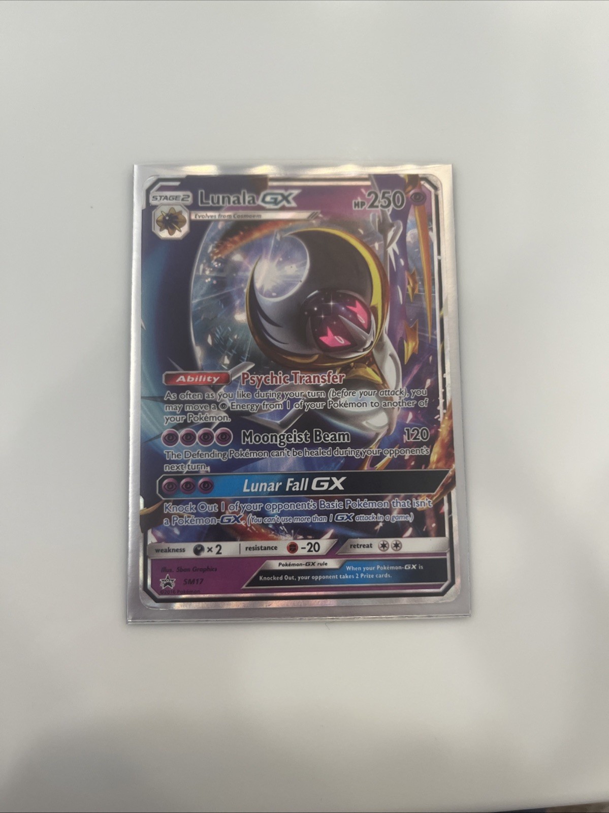 Lunala GX SM17 Pokémon Sun & Moon Black Star Promo Holo Rare TCG LP