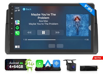 DAB+Eonon 9'' Android 14 Auto GPS Autoradio Navi Bluetooth CarPlay für BMW E46 M3