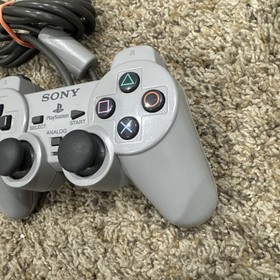 Sony PlayStation 1 PS1 SCPH-1200 Dual Shock Controller Gray OEM Authentic Clean