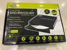 GEAR HEAD 8XDVDEXT Black Triple Format DVD-RW/CD-RW Mobile Slim Hard Drive