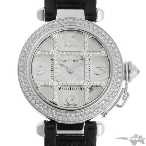CARTIER Pasha 32mm Grid Diamond Cal.500MC WJ111451 TO269320