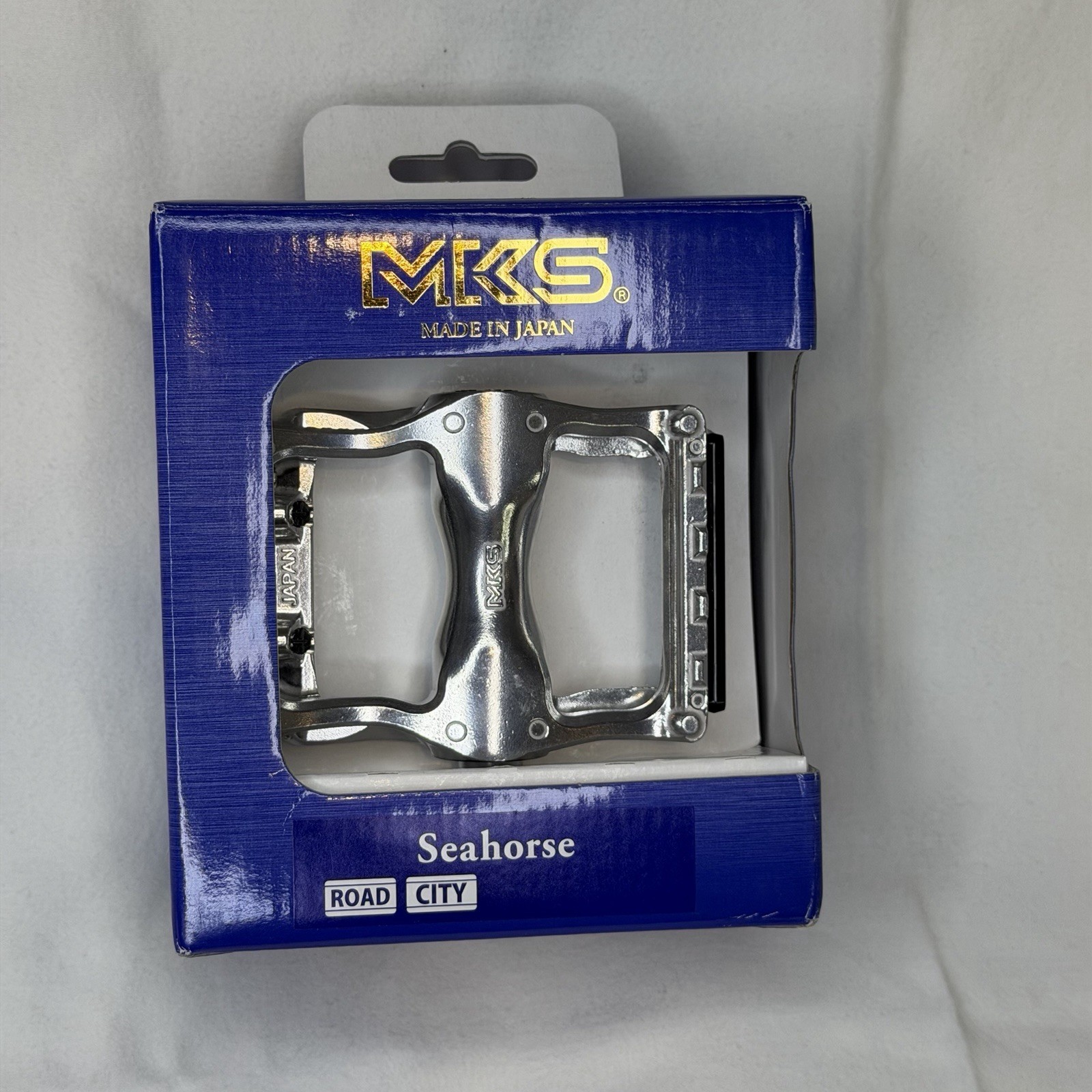 MKS Seahorse Road and City Pedals Silver Chrome