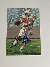 Jackie Smith Goal Line Autograph Blue Ink HOF JSA CG22728