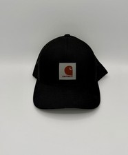 Carhartt Mens Black Mesh Back Trucker Hat Force Logo Snapback Cap Adjustable