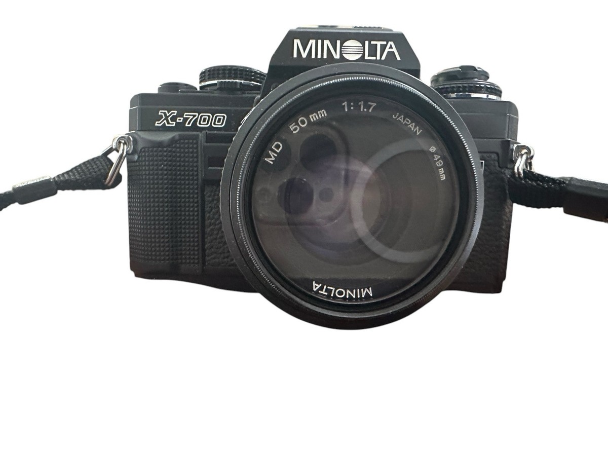 Minolta X-700 X700 Black + MD Rokkor 50mm f/1.7 Lens From