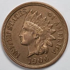 1906 Indian Head Penny Cent Extremely Fine (XF) - Cleaned