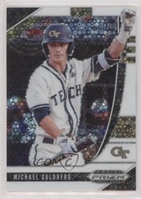 2020 Panini Prizm Draft Picks White Donut Circle 4/50 Michael Guldberg go9