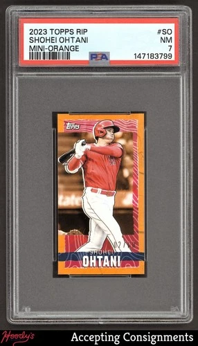 2023 Topps Rip Mini Orange #MRIPSO Shohei Ohtani 2/60 ANGELS PSA 7 NM