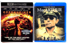 Oppenheimer 4K Blu-ray Digital Slip Cover MacArthur Blu-ray 2x WWII BIOPICS