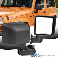 Fit Jeep 07-18 Wrangler Jk Black Manual Side View Mirrors Leftright Replacement Fit Jeep 07-18 Wrangler Jk Black Manual Side View Mirrors Leftright Replacement