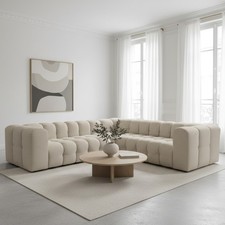 BALOO S Symmetrical Corner Sofa | Modern Quilted Lounge Suite 12 Colours